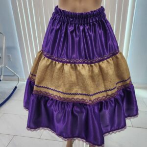 Saya de Saco y satin morado 2