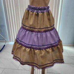 Saya de saco y guinga morada 2