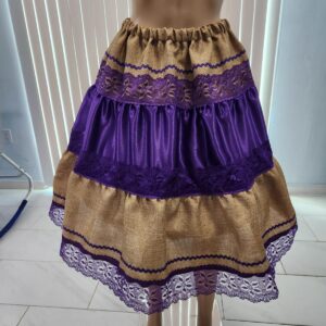 Saya de Saco y satin morado