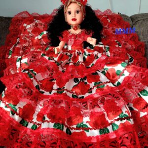 Muñeca Gitana 18¨ vestida Rojo