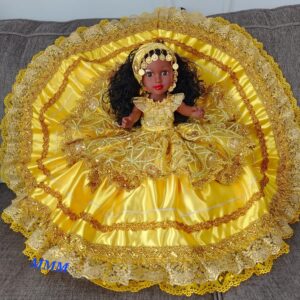 Muñeca 18¨ gitana vestida amarillo