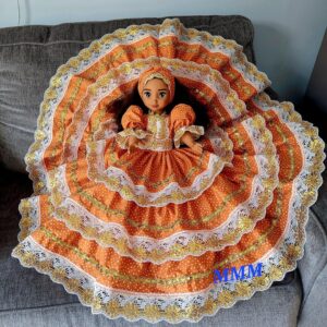 Muñeca 18¨ Gitana vestida naranja